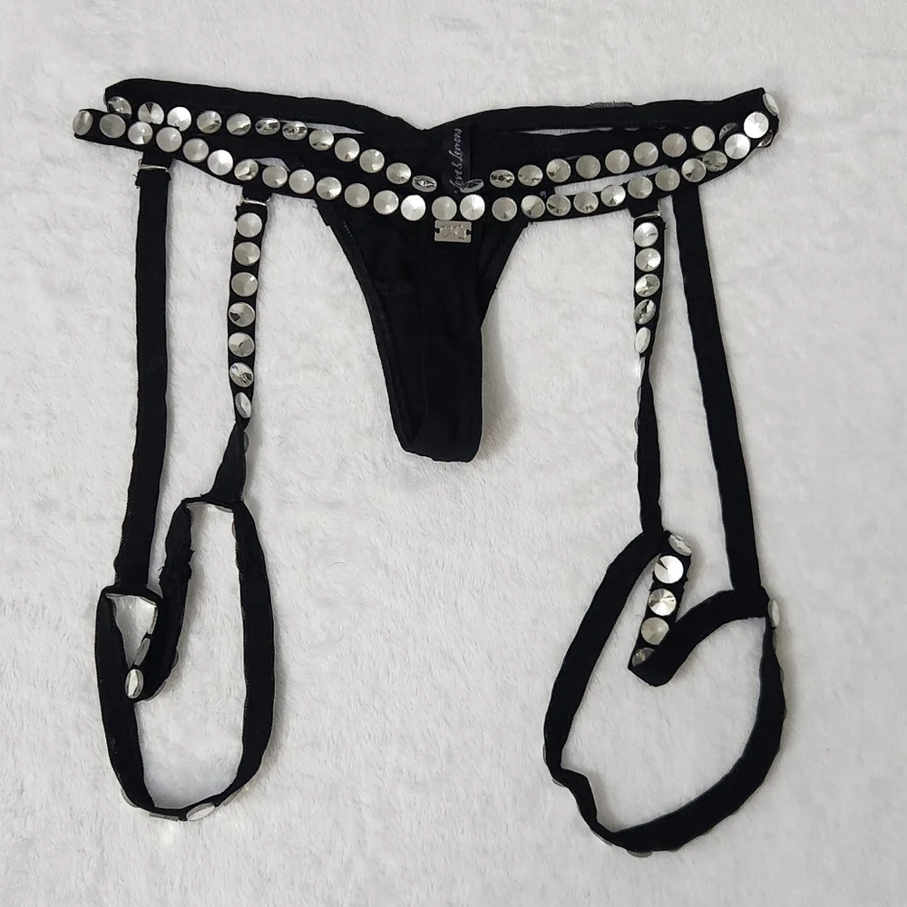 For Love And Lemons Black and White Strappy Panties - Picture 5 of 6